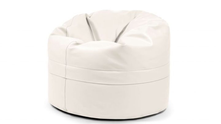 POUF A SACCO DI DESIGN BIANCO MODELLO CANNES