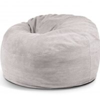 POUF A SACCO IN VELLUTO COLOR GRIGIO CHIARO