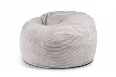 POUF A SACCO IN VELLUTO COLOR GRIGIO CHIARO